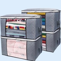Large AntiDust Clothes Storage Bag Quilt Blanket Storage Sort Home Organizer - £17.57 GBP