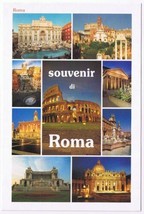 Postcard Souvenir Of Rome Multi View - $2.05