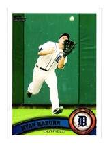 2011 Topps Baseball Ryan Raburn 94 Detroit Tigers Outfield Card Collector - £2.40 GBP