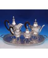Empire by Buccellati Italian Sterling Silver Tea Set 4pc Plus Tray Spoon... - $367,868.31 MXN