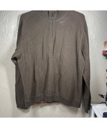 Tommy Bahama Reversible Sweatshirt Sweater 1/4 Zip Brown Tan Mens Size XL - $32.95