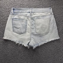 Blue Girl High Rise Jean Shorts Womens 5 Paint Effect Cotton Denim Cut O... - $5.48