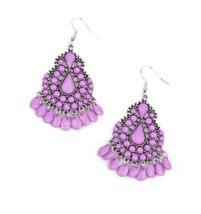 Paparazzi Persian Posh Purple Earrings - New - $4.50