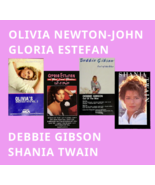 Olivia Newton-John Gloria Estefan Debbie Gibson &amp; Shania Twain Cassettes... - $19.95
