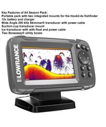 LOWRANCE HOOK²-4X 4&quot; FISHFINDER ALL SEASON PACK - £199.21 GBP