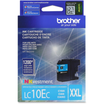 NEW Brother LC10EC XXL cyan printer ink cartridge 1200 page yield exp. 5/2021 - $13.95