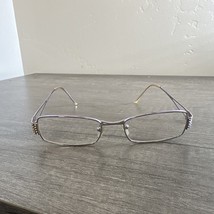 Versace Eyeglass MOD. 1117-B 1029 Rectangle Chrome Purple FRAMES ONLY 51... - $21.58