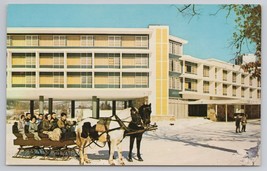 Nevele Country Club Ellenville New York Sleigh Ride In Winter Vintage Postcard - £11.15 GBP