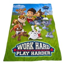 Paw Patrol Duvet Cover Twin Size Chase Work Hard Play Harder Reversible - £51.35 GBP
