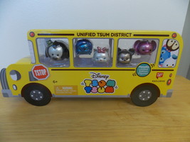 Disney Tsum Tsum School Bus Metallic 5pc. Figurine Set - £11.85 GBP