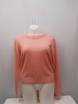 Salon Studio Ladies Sweater Long-Sleeve Crewneck Pullover Solid Pink Size L - £19.65 GBP
