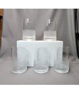 Crystal Highball Tumblers Modern Rough Cut (Set of 5 Drinking Glasses) B... - $34.65