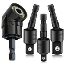 Right Angle Drill Adaptor,4-In-1 Impact Drill Bit Extension,360 Rotatable 1/4 3/ - £15.97 GBP