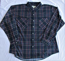 Haband Men&#39;s Cotton Flannel Western Shirt Size 2XL - £18.38 GBP