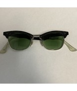 Vintage Mid Century Gold Filled Cat Eye Eyeglasses Green Lenses 5-3/4” - $37.84 CAD