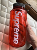 2014 NALGENE x SUPREME WIDE MOUTH 1000ML WATER BOTTLE RED BLACK WHITE BO... - $128.69