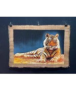 Handmade Glowing in the Dark Egyptian Papyrus - Tiger in the night artwo... - $167.12 CAD