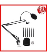 Adjustable Microphone Stand &amp; Pop Filter for Blue Yeti &amp; Snowball - Clea... - $660.61 MXN