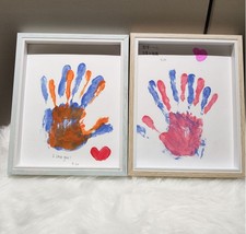 DIY Colorful Graffiti Couple Hand Print Photo Frame - £12.75 GBP