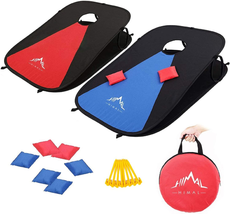 Himal Collapsible Portable Corn Hole Boards with 8 Cornhole Bean Bags (3... - $49.90