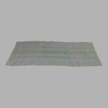 Floral Embroidered Table Runner Lime Green Thread Accents Flowers Dresse... - £18.36 GBP
