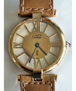 Cartier Must De Watch 18ct Vendome Authentic box papers Used coa - $1,513.34 CAD