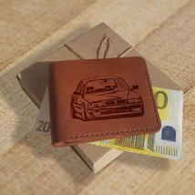 Wallet with Car Photo Personalized Custom Personalised Leather Wallet for Men - £35.20 GBP