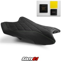 Kawasaki ZX6R Seat Cover with Gel 2019-2022 Black Green Luimoto Tec-Grip Suede - £315.84 GBP