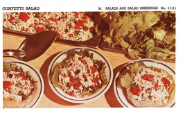 Vintage 1950 Confetti Salad Print Cover 5x8 Crafts Food Decor - £7.81 GBP