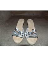 J Crew Silver Estella Metallic Espadrilles Wedges Shoes Size 8 Women&#39;s NWOB - $38.95
