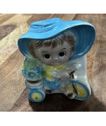 1960’s Girl On Bike With Flowers Planter  - €13,03 EUR