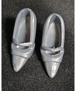 Barbie Basics Silver Mary Janes Closed Toed Pointed High Heels Shoes Mod... - $92.91 MXN