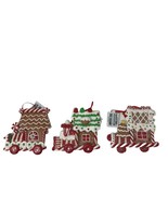 Clay Dough Gingerbread Flat Train Ornaments (Set of 3) - £18.97 GBP