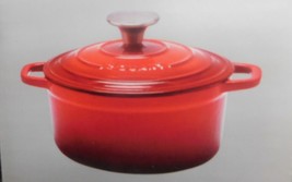 AKS(Artisanal Kitchen Supply) 2-qt. Enameled Cast Iron Dutch Oven - Red NIB - £31.96 GBP