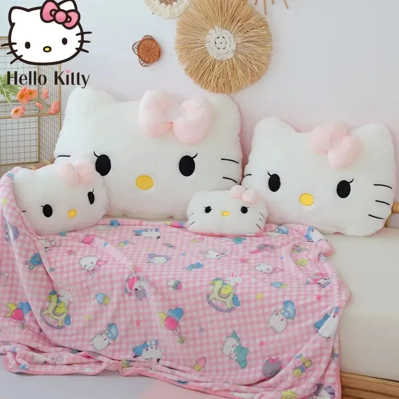 Big 80cm Hello Kitty Plush Toys Sanrio Anime Peripherals Hello Kitty Blanket Kt - £15.92 GBP+