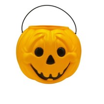 Halloween Jack o’ Lantern Pumpkin Bucket Blow Mold General Foam Plastics Vintage - £9.78 GBP