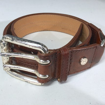Michael Kors Heavy Brown Leather Womens Small Belt - $18.35