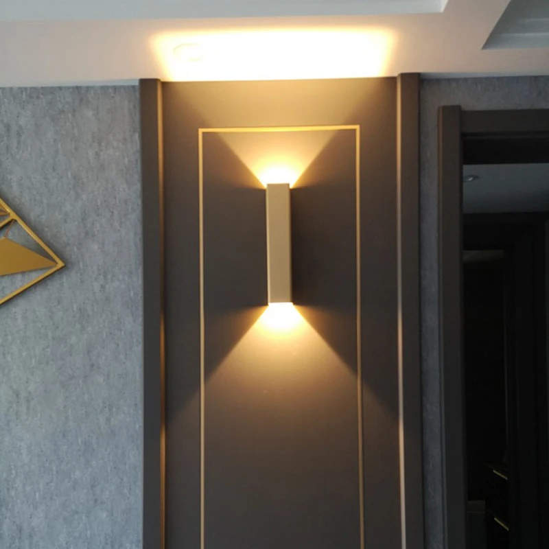Modern Wall Sconces Indoor Gold Wall Lamp for Bedroom Up and Down Wall Light - £130.78 GBP+