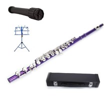 Purple Flute 16 Hole, Key of C with Carrying Case+2 Stands+Accessories - £103.01 GBP