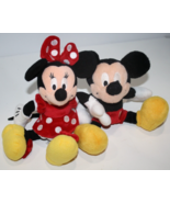 Disney Store Minnie 9&quot; Mickey Mouse 8&quot; Small Core Plush Beanbag Stuffed ... - £11.60 GBP