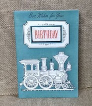 Ephemera Vintage American Greetings Card Locomotive Train - $2.57