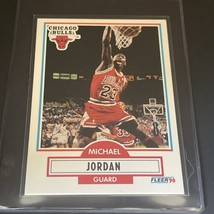 1990 Michael Jordan Fleer Error No Line Card 26 Chicago Bulls - £8.90 GBP