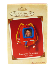 HALLMARK KEEPSAKE BACK TO SCHOOL PHOTO HOLDER CHRISTMAS ORNAMENT 2002 - $12.99
