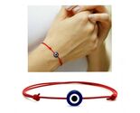 EVIL EYE BRACELET Red String Surfer Good Luck Protection Men Women Adjus... - $3.95
