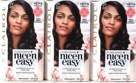 3 Boxes Clairol Nice N Easy Color Care Formula 2V Plum Black Permanent Hair Dye - $25.99