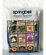 Garden Goodness Seed Packets Apron Set by Springbok Apron-Oven Mitt-Pot ... - $32.39 CAD