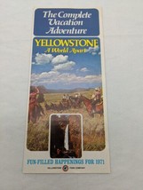 1971 The Complete Vacation Adventure Yellowstone A World Apart Travel Br... - $29.69