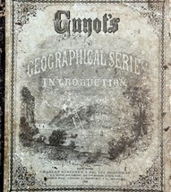 Guyot&#39;s Geography 1869 Book Cover Only Craft Supply Antique Crafting DWP3D - £14.69 GBP