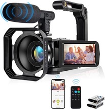 Lovpo 4K Video Camera, Camcorder 48Mp Ultra Hd Wifi Vlogging Camera, 2 Batteries - £125.75 GBP