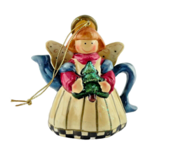 STATS Teapot Angel Ornament Handmade Hand Painted Christmas - €12,67 EUR